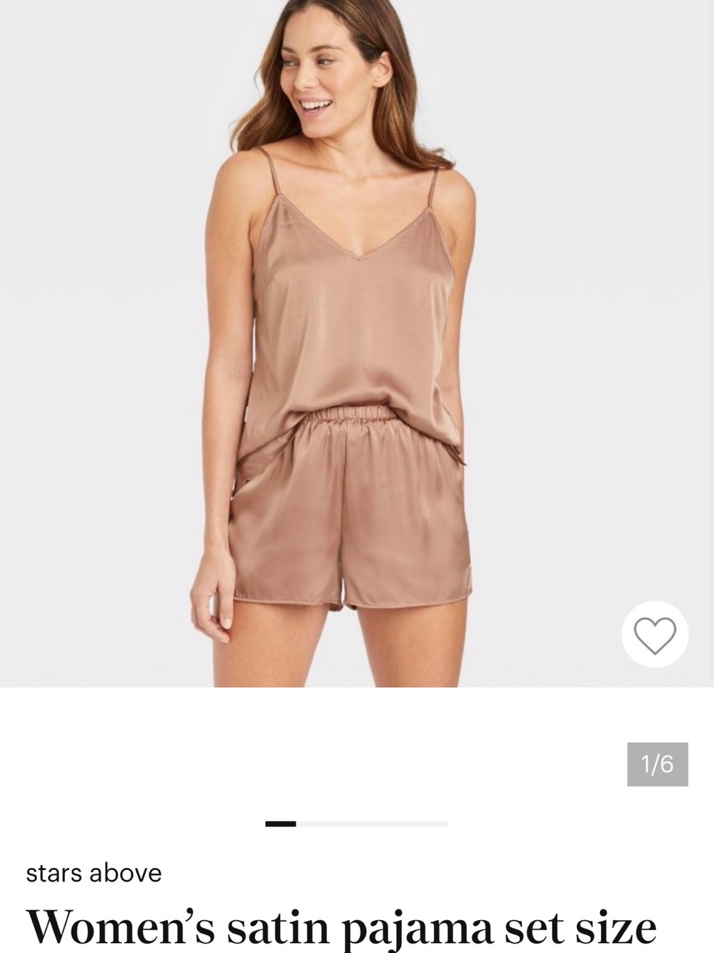 Stars above Satin Cami & Short Pajama Set - Taupe